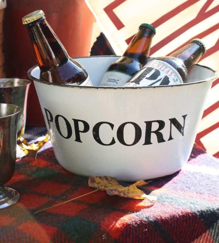 Vintage Enamel Popcorn Bowl Nora Murphy Country House