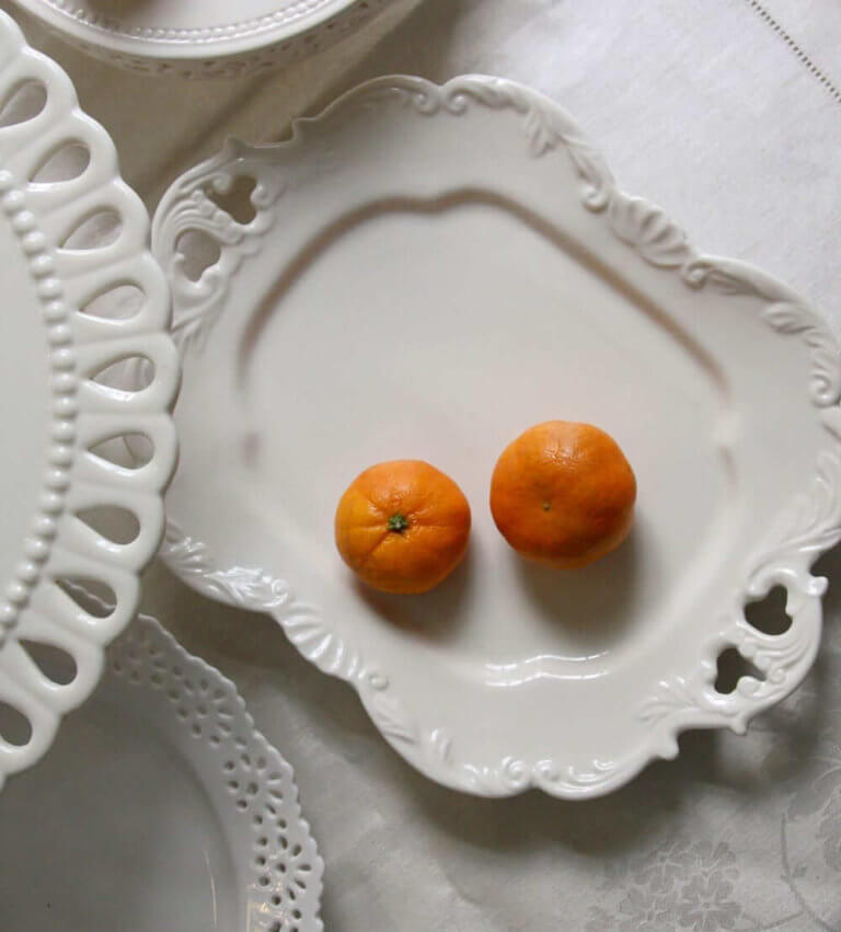 Creamware Fancy Serving Platter | Nora Murphy Country House