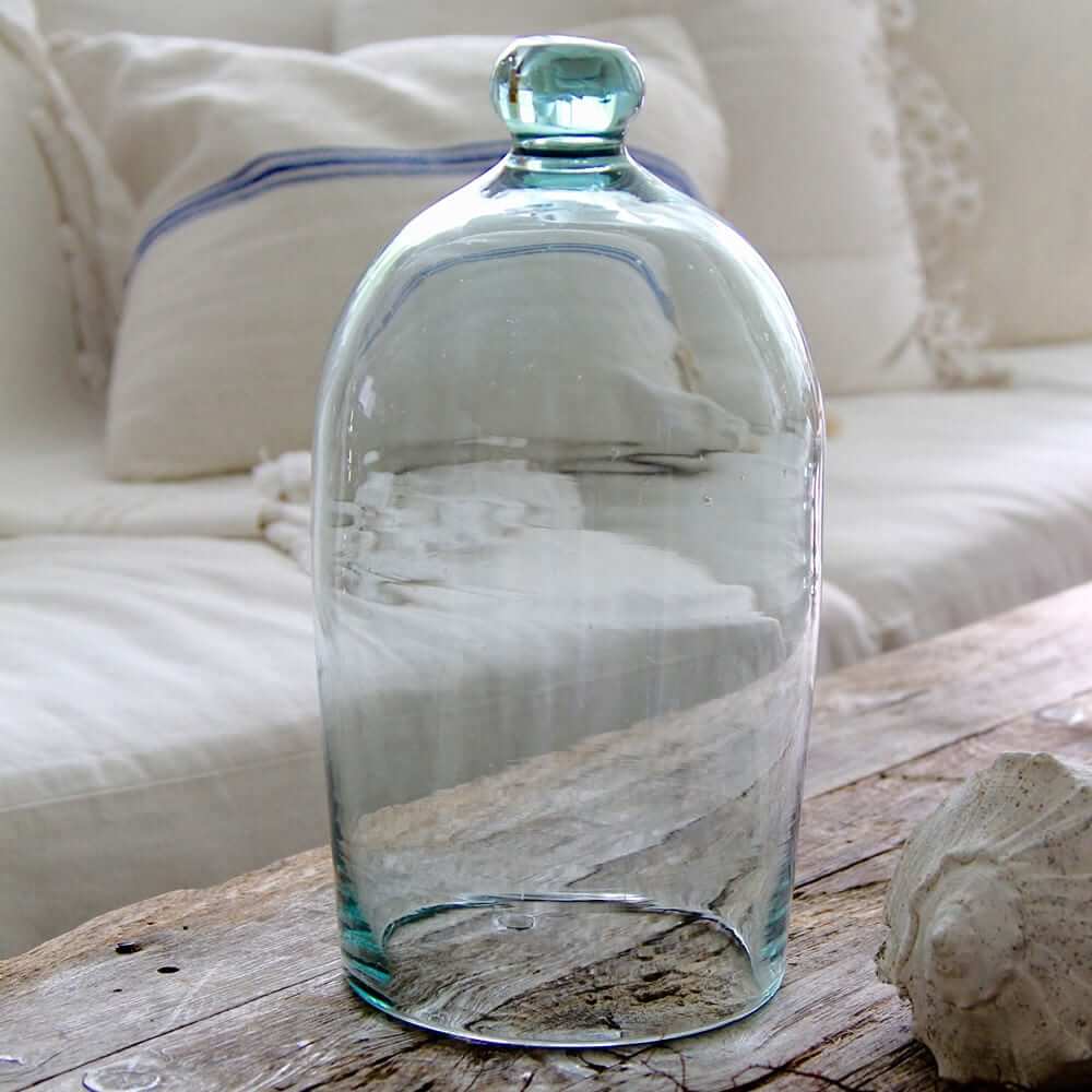 Large Hand Blown Glass Cloche - Nora Murphy Country House