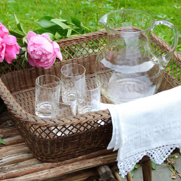 Front Porch Summertime Iced Tea & Lemonade Set Nora Murphy Country House