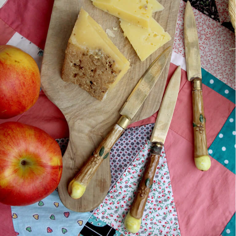 Botanical Majolica Cheese Knives Nora Murphy Country House