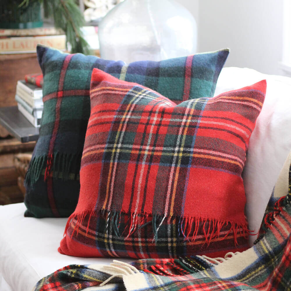 Royal Stewart Tartan Custom Pillow - Nora Murphy Country House
