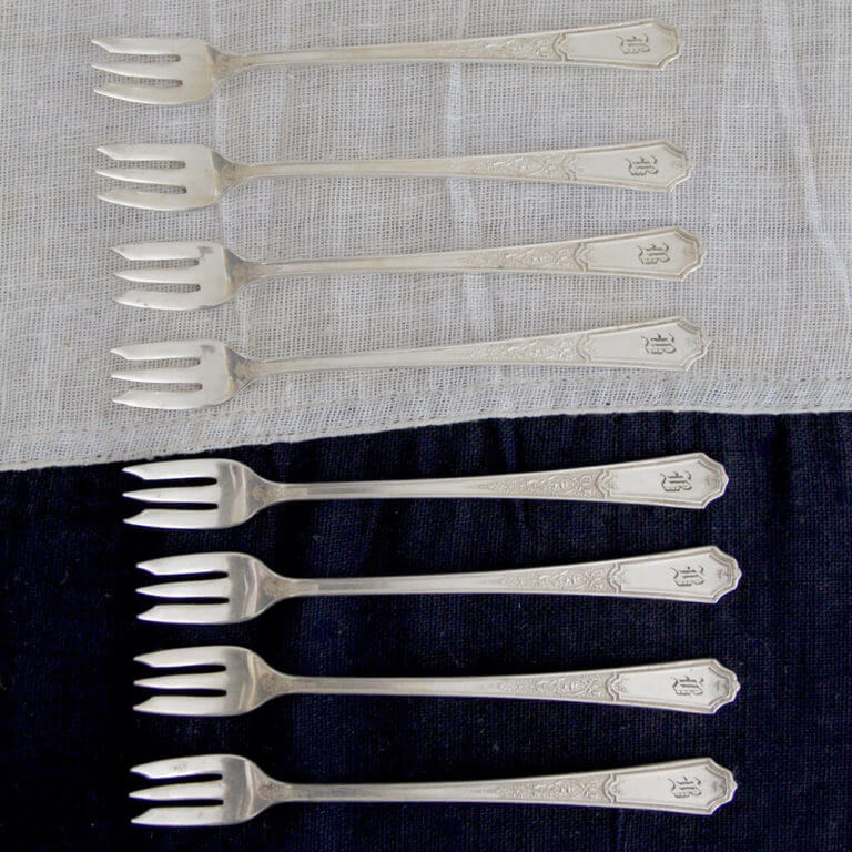 B Monogrammed Oyster Forks/Set of 8 Nora Murphy Country House
