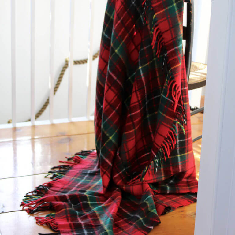 Fuzzy Wooly Tartan Throw Nora Murphy Country House