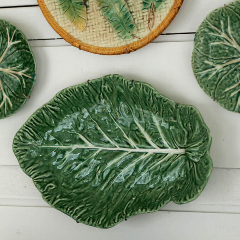 Majolica Cabbage Leaf Large - Nora Murphy Country House