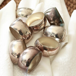 Hampton Silver Plated Napkin Rings/Set of 8