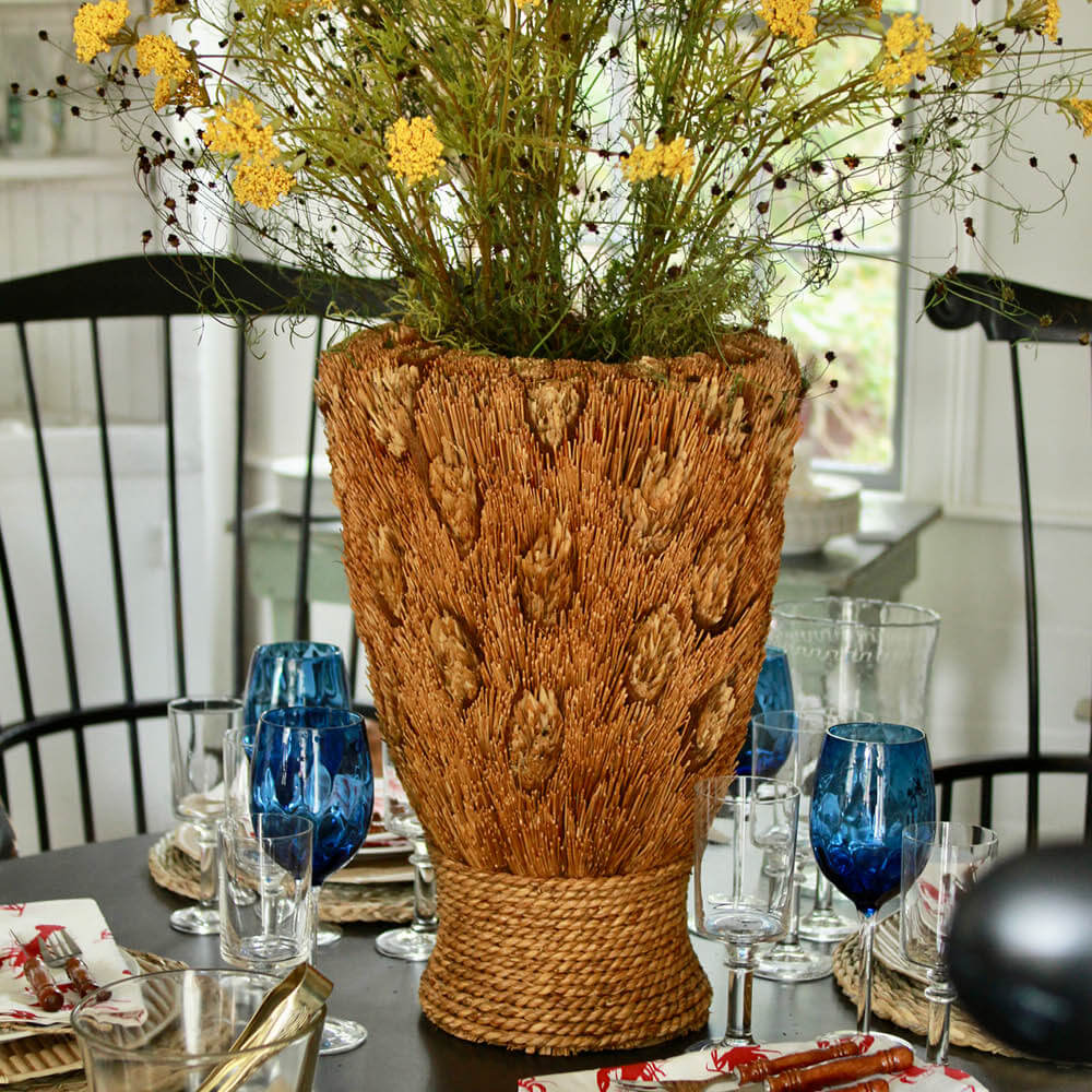 Cotswold Thatched Vase/Planter