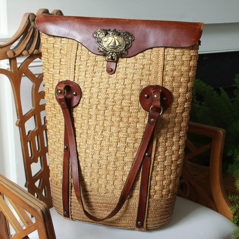 Chatham Vintage Handwoven & Leather Bag