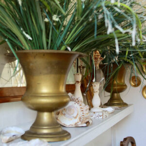 The Old Vicarage Brass Urns/Set of 2
