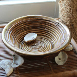 Ashford House Vintage Coiled Bamboo Basket