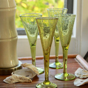 Willows Cottage Bubbly Glass Flutes/Set of 4