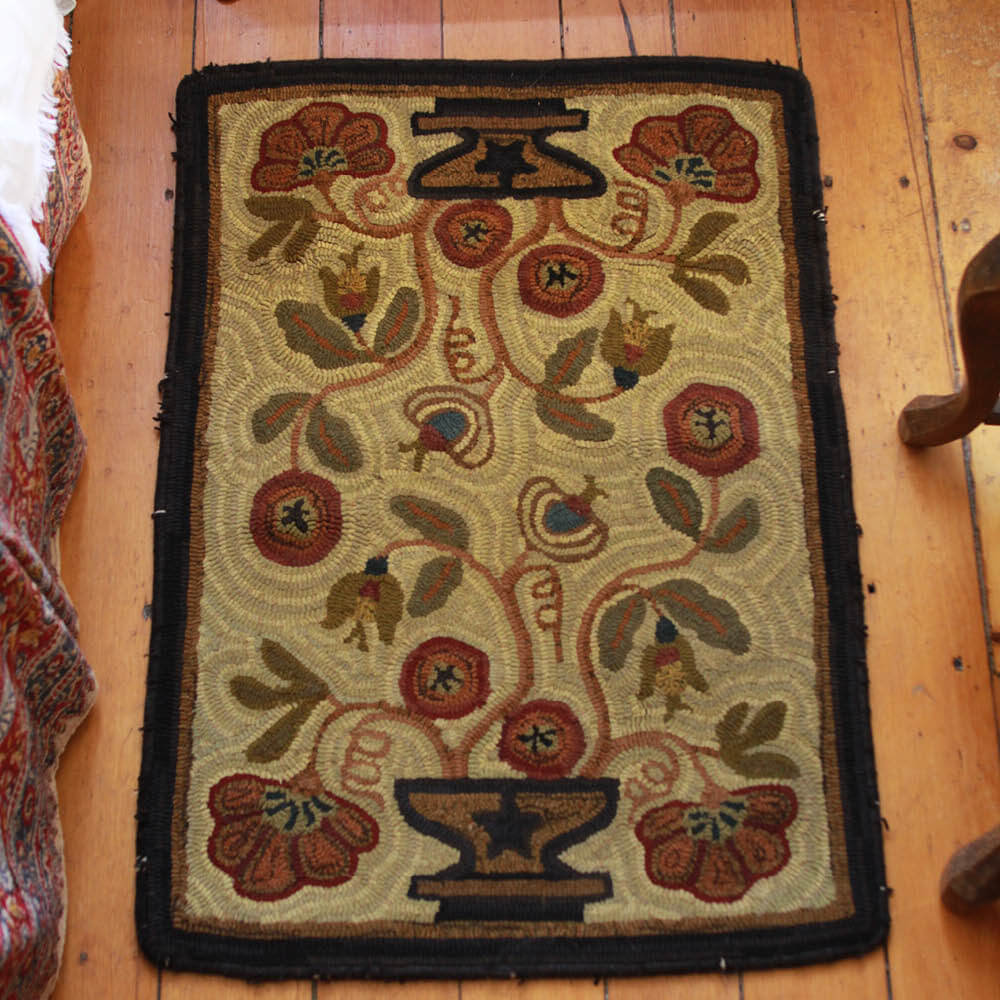 Abigail's Vintage Hooked Felt Rug