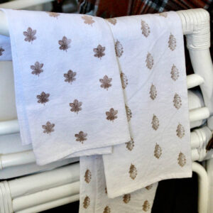 Block Print Bar Towels/Set of 2