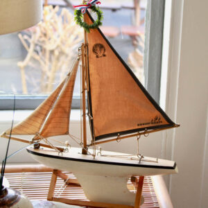 Sea Scallop - Old Petite Sailboat on Stand