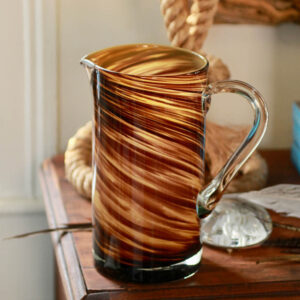 Caramel Swirl Murano Glass Pitcher