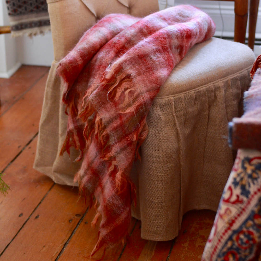 Heather Brae Scottish Mohair Throw Blanket