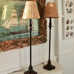 Fairfield Tall Table Lamps w/Seagrass Shades/Set of 2