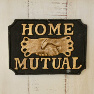 Vintage Home Mutual Cast Iron Plaque