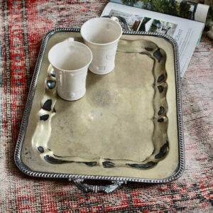 Henry's Antique Silverplate Armorial Serving Tray