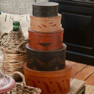 Wilton Vintage Painted Band Boxes Nested Collection