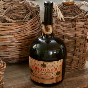 Antique Courvoisier Cognac Bottle w/Original Label, "The Brandy of Napoleon"