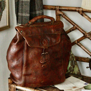 Antique European Leather Rucksack