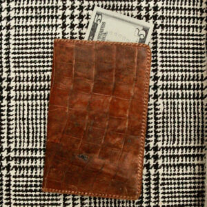 Antique Crocodile Leather Bill Fold
