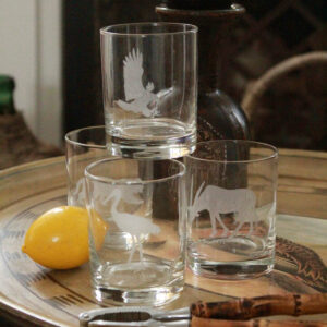 Ritzenhoff Wildlife Crystal Double Old Fashioned Glasses/Set of 4