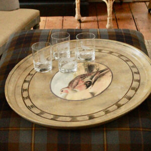 Vintage Sandgrouse Hand Painted Serving Tray