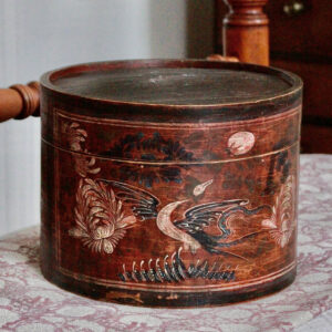 Late Qing Dynasty Chinese Painted Bentwood Storage Box