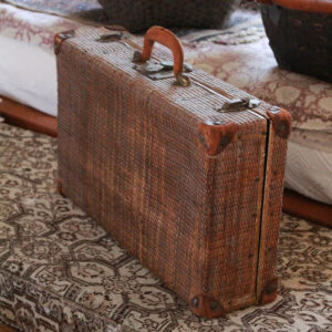 Albert's Vintage Fine Woven Wicker Suitcase