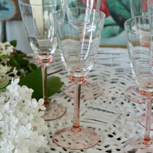Esme's Vintage Rose Champagne Glasses/Set of 6