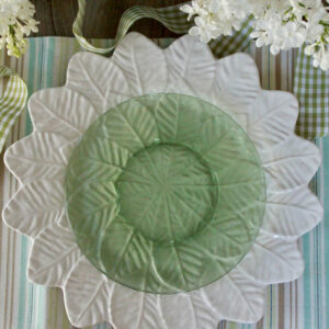 Helene's Vintage Glass Dessert Plates/Set of 6