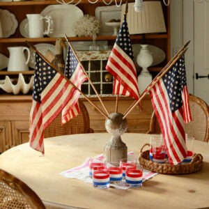 Essex Vintage Flag Holder Centerpiece