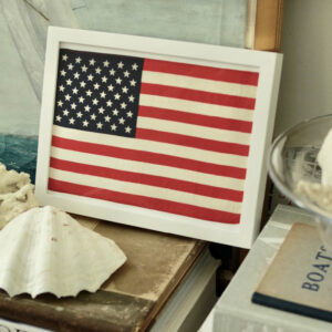 Vintage Framed Silk American Flag