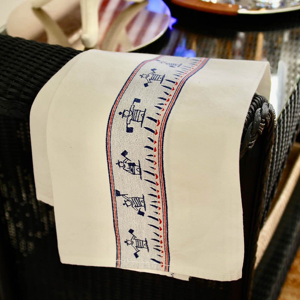 Vintage French Mulliez Linen Tea Towel