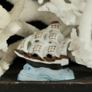 Vintage Miniature Porcelain Sailing Ship