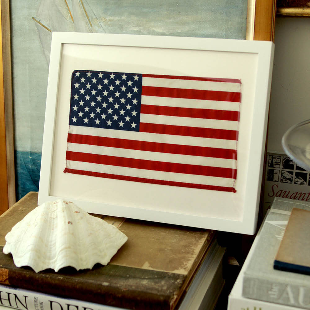 Framed Vintage 48 Star American Flag