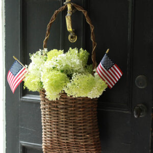 Welcome Home Rustic Hanging Basket