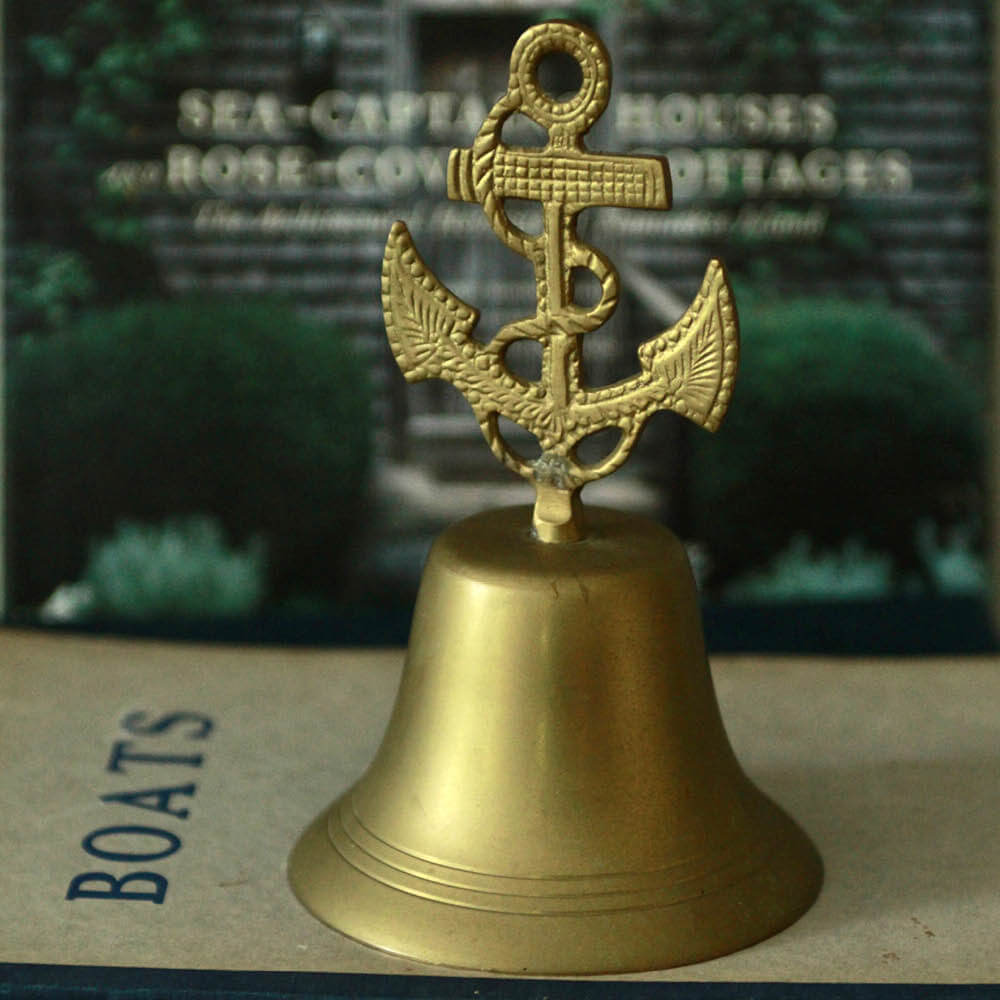 Vintage Brass Anchor Hand Bell