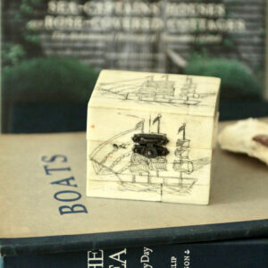 Clipper Ship Faux Scrimshaw Keepsake Box