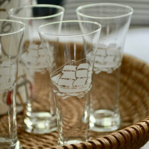 Vintage Mariner Fleet Pilsner Glasses/Set of 4