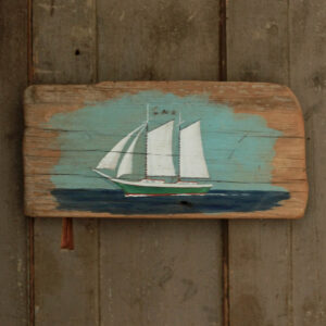 Vintage Handpainted Schooner