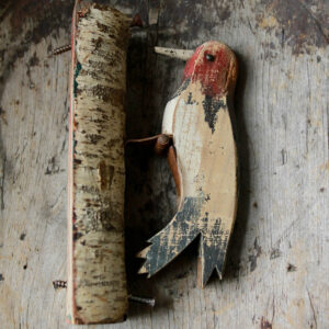 Wicked Good Antique Handcrafted Woodpecker Door Knocker
