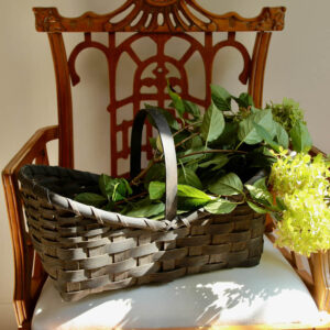 Sturbridge Charcoal Splint Gathering Basket