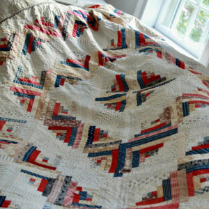 Antique Log Cabin Patchwork Quilt