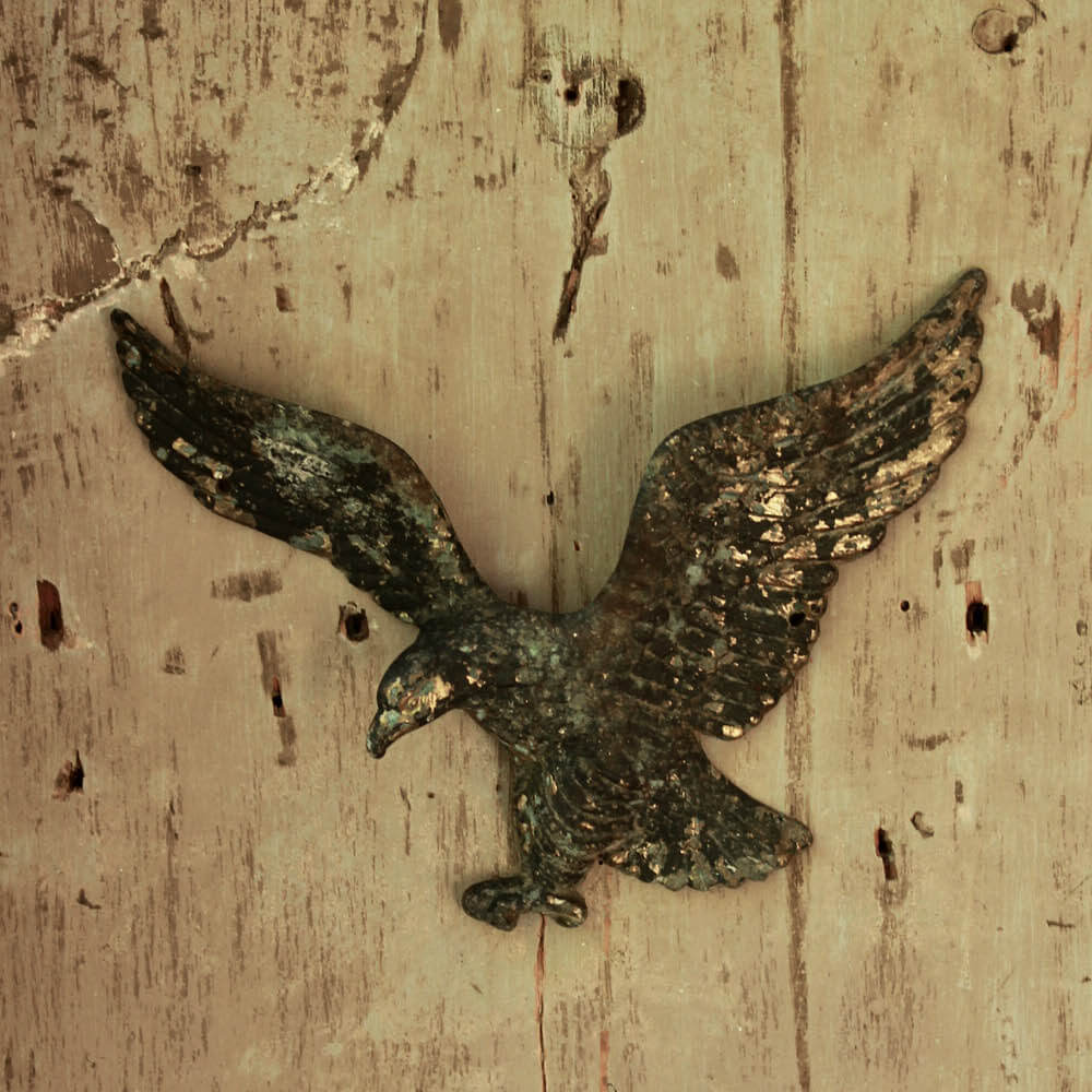 Vintage Cast Metal American Eagle Wall Plaque