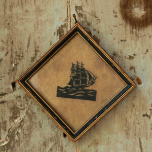 Vintage Provincetown Sailing Ship Silhouette