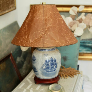 Vintage Sailing Ship Petite Table Lamp with Custom Shade