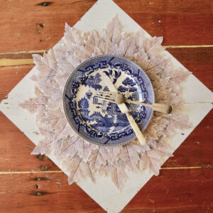 Handcrafted Layered Maple Leaves Placemats/Set of 4